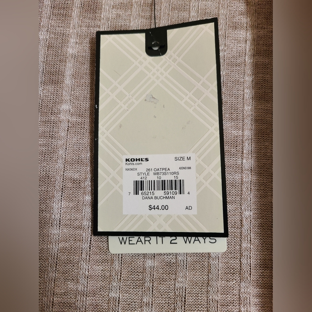 NWT! Dana Buchman 2-way cardigan - Picture 5 of 6